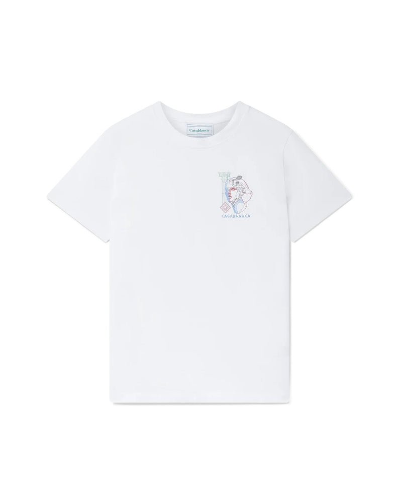 T-Shirt Tennis Play In Progress - Blanc