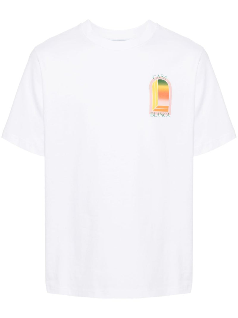 T-Shirt Casablanca Gradient Larche - Blanc