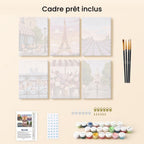 Mini Peinture Par Numéros 15X20Cm (6 Pièces) - France Romantique