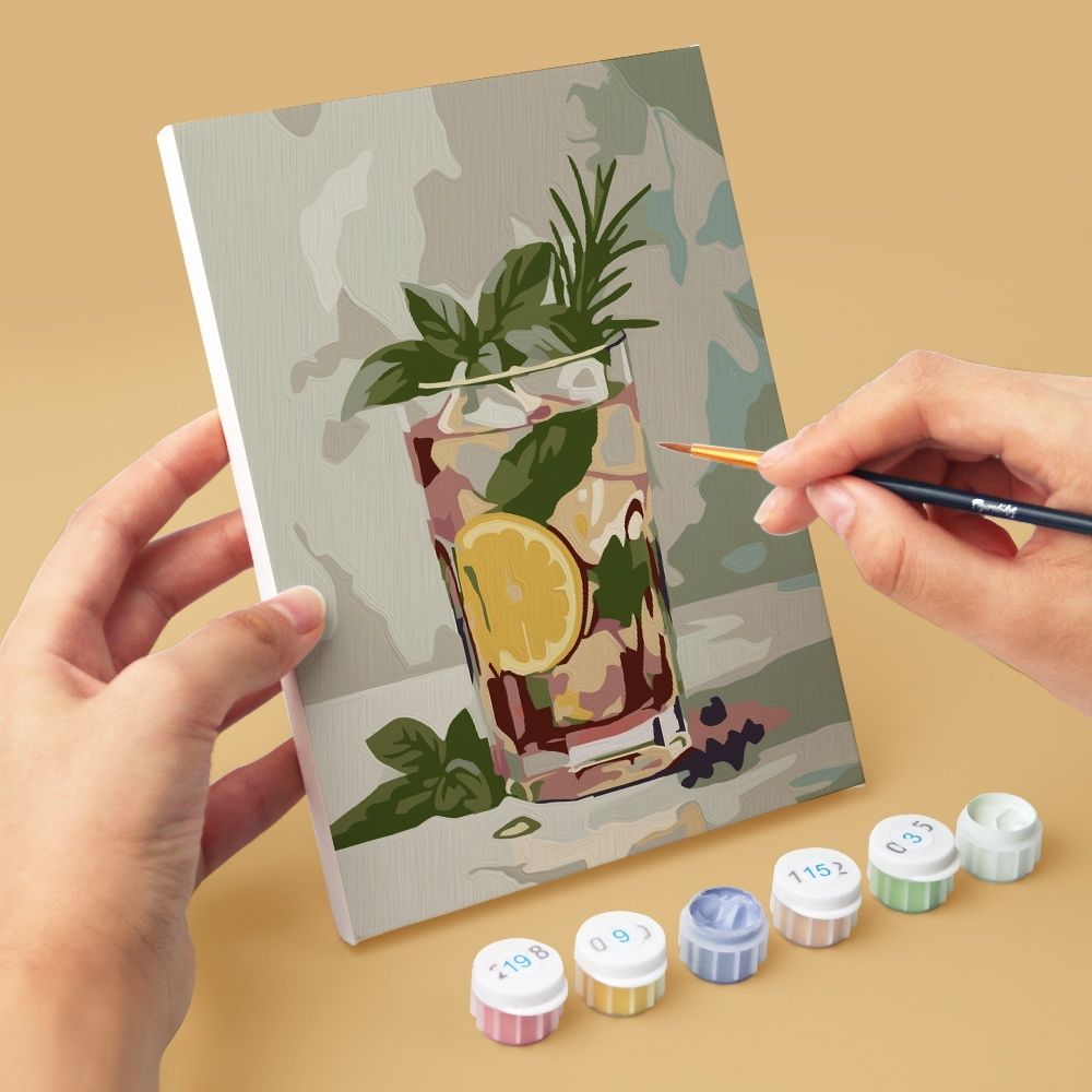 Mini Peinture Par Numéros 15X20Cm (6 Pièces) - Élixir Botanique