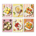 Mini Peinture Par Numéros 15X20Cm (6 Pièces) - Gourmandises D'Été
