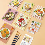 Mini Peinture Par Numéros 15X20Cm (6 Pièces) - Gourmandises D'Été