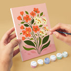 Mini Peinture Par Numéros 15X20Cm (6 Pièces) - Fleurs Pastel