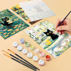 Mini Peinture Par Numéros 15X20Cm (6 Pièces) - Chat Style Claude Monet