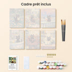 Mini Peinture Par Numéros 15X20Cm (6 Pièces) - Chat Style Claude Monet