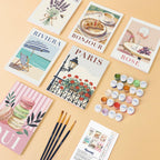 Mini Paint by Numbers 15X20cm (6 Pieces) - France Chic