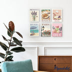 Mini Paint by Numbers 15X20cm (6 Pieces) - France Chic