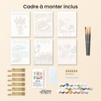 Mini Paint by Numbers 15X20cm (6 Pieces) - France Chic