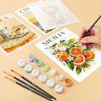 Mini Peinture Par Numéros 15X20Cm (6 Pièces) - Douce Italie