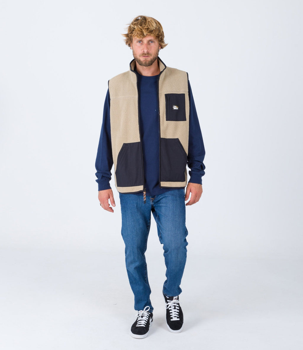 Midland Burrito Zip Vest Gilet - Khaki - Men