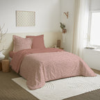 Parure De Couette - 100% Coton - Peche