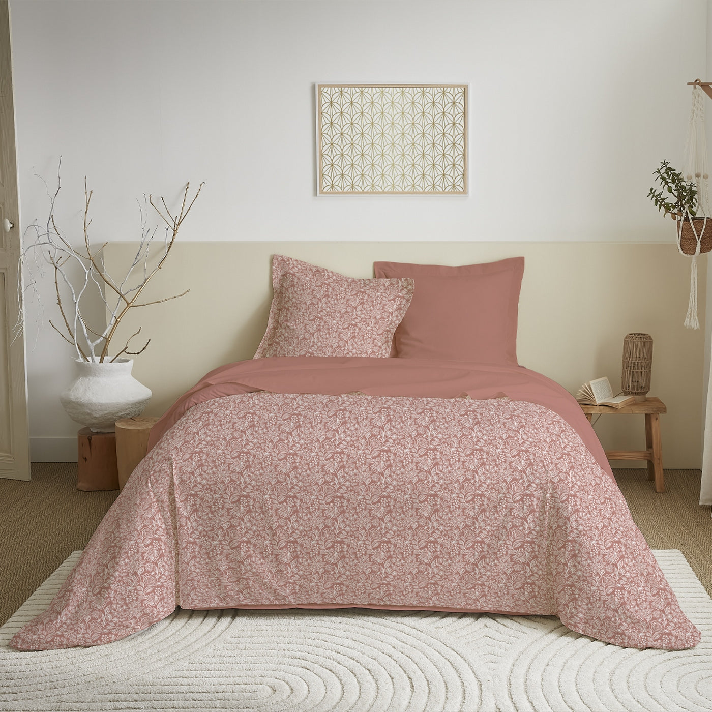 Parure De Couette - 100% Coton - Peche