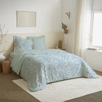 Parure De Couette - 100% Coton - Cashemire Bleu