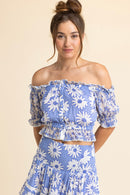 Top Ashley Daisy Blue