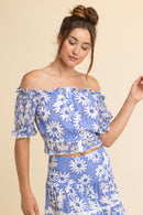 Top Ashley Daisy Blue