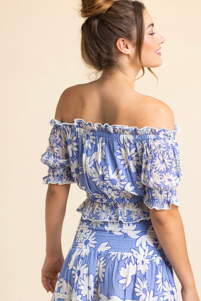 Top Ashley Daisy Blue