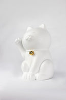 Maneki Neko - LD Studio - 15 Cm - Blanc Mat & Or