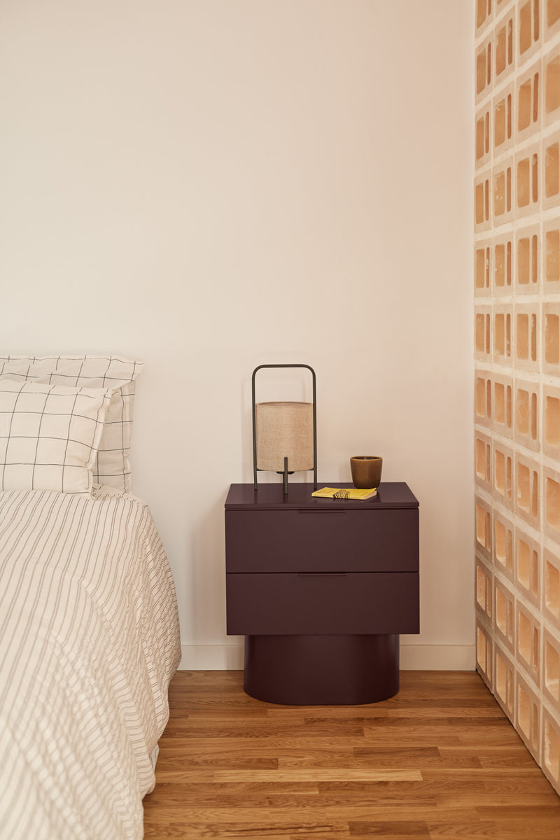 Totem - Table De Chevet - Aubergine