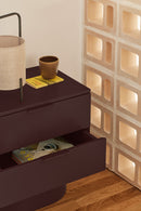 Totem - Table De Chevet - Aubergine