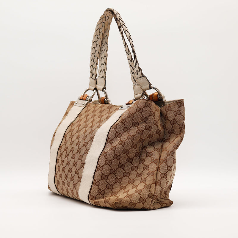 Le Tote Bag Bambou Blanc Gucci