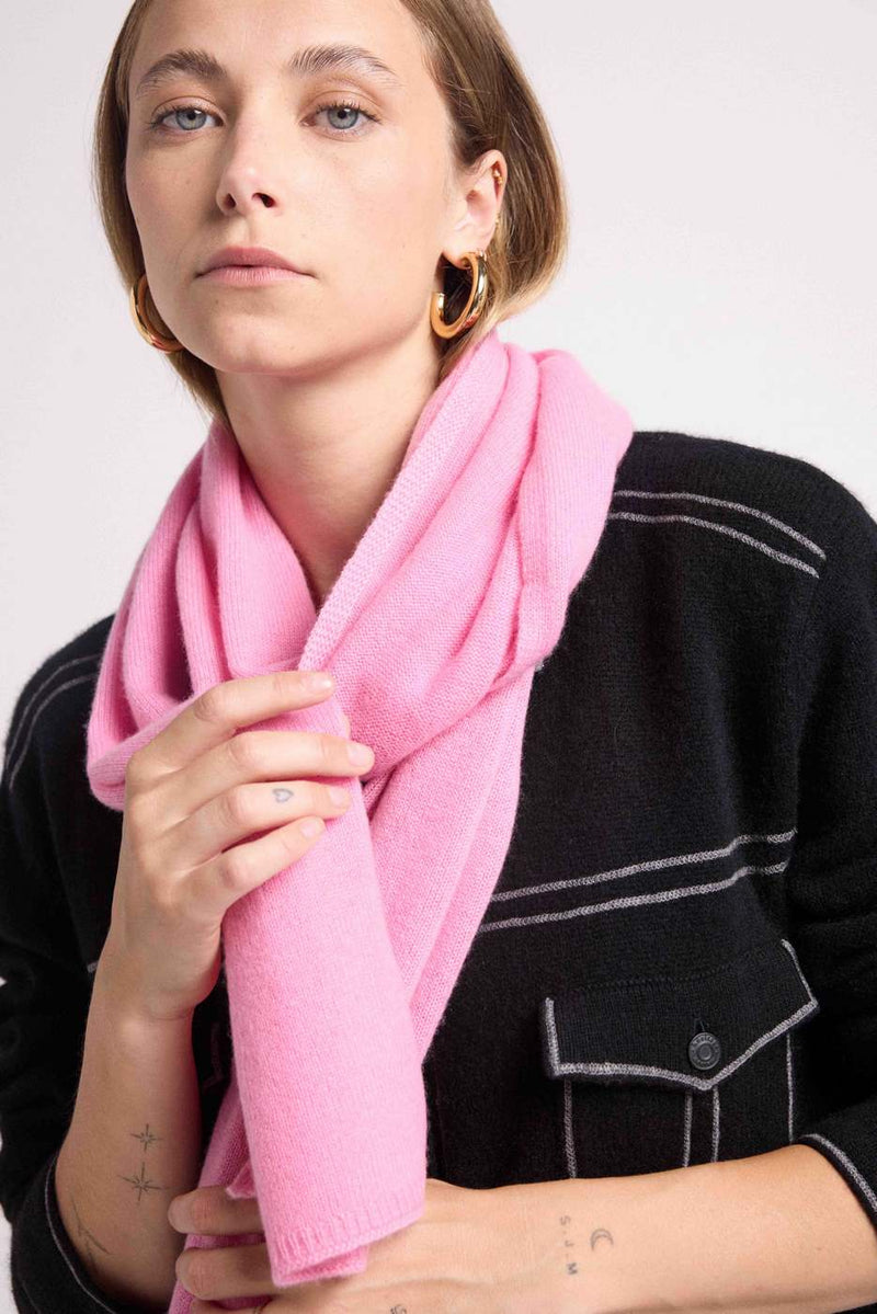 Scarf Stole - Pink - 100% Cashmere Oeko-Tex - Mixed