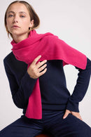 Scarf Stole - Fuchsia - 100% Cashmere Oeko-Tex - Mixed