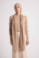 Bufanda Stole - New Beige Creme - 100% Cachemira Oeko-Tex - Mixta