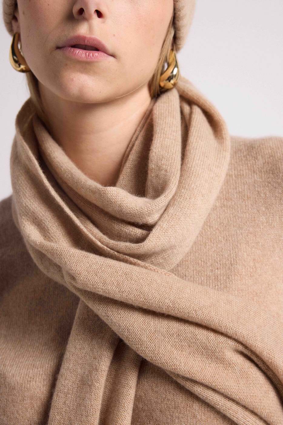 Echarpe Etole En Cachemire - New Beige Crème - Mixte