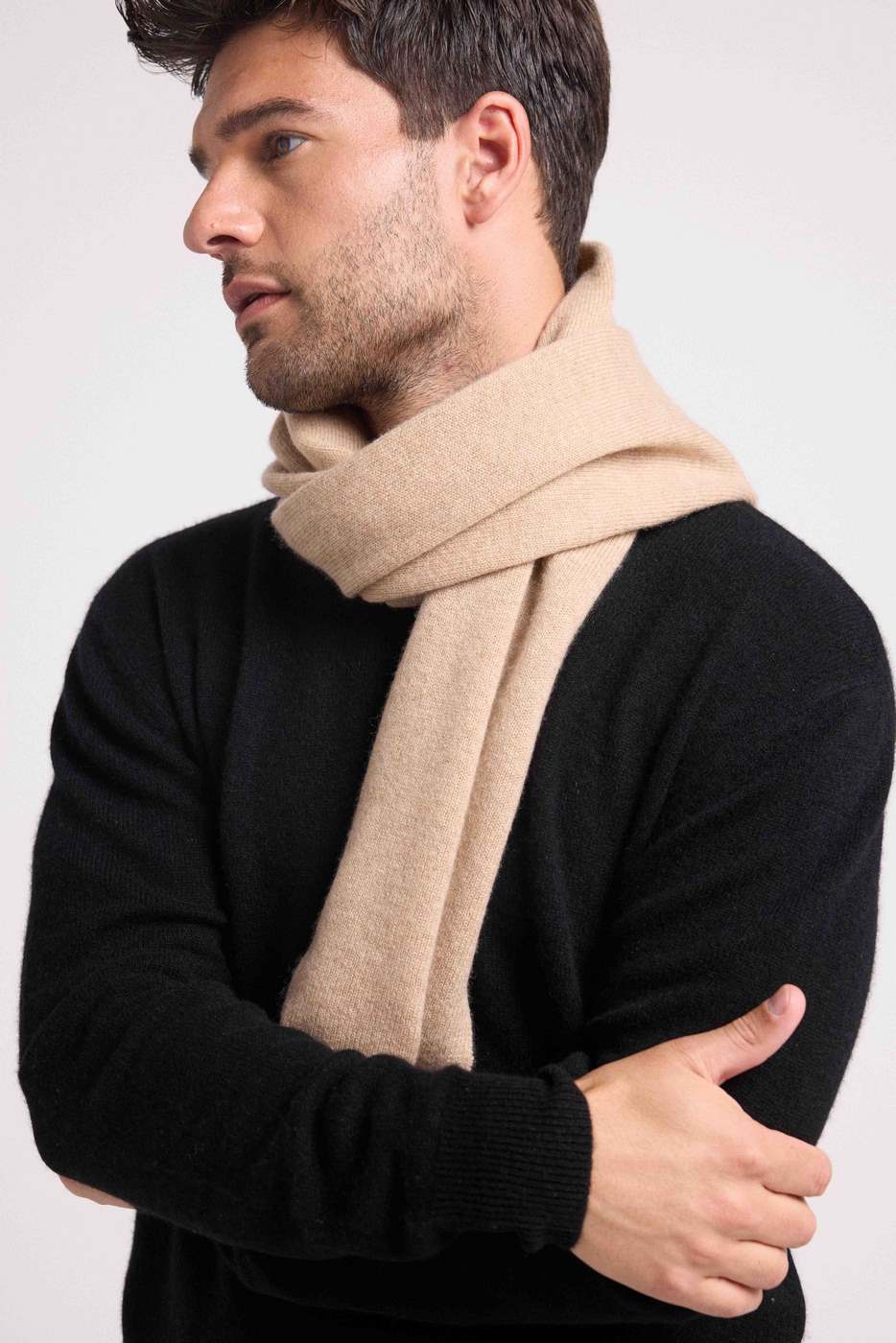 Echarpe Etole En Cachemire - New Beige Crème - Mixte