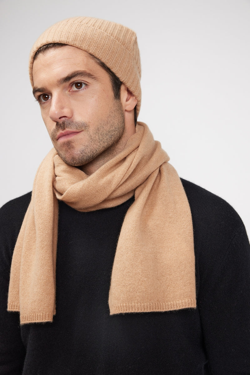 Stole Scarf - Beige - 100% Oeko-Tex Cashmere - Mixed