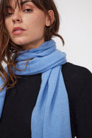 Stole Scarf - Sky Blue - 100% Oeko-Tex Cashmere - Mixed