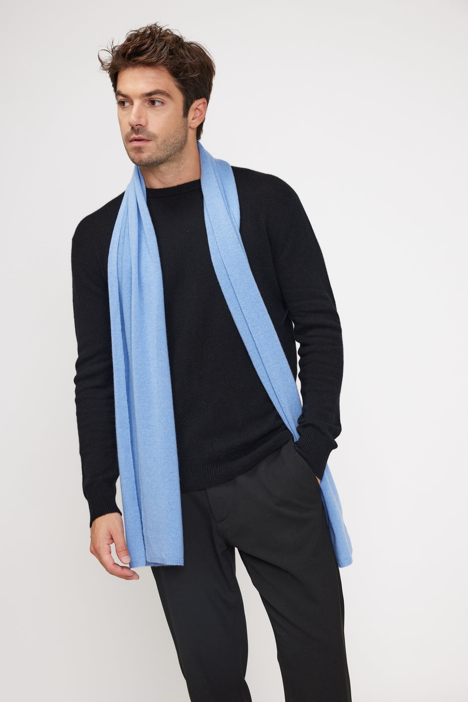 Cashmere Stole Scarf - Sky Blue