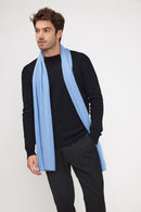 Stole Scarf - Sky Blue - 100% Oeko-Tex Cashmere - Mixed