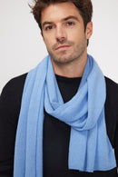 Stole Scarf - Sky Blue - 100% Oeko-Tex Cashmere - Mixed