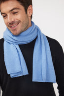 Stole Scarf - Sky Blue - 100% Oeko-Tex Cashmere - Mixed