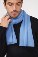 Stole Scarf - Sky Blue - 100% Oeko-Tex Cashmere - Mixed