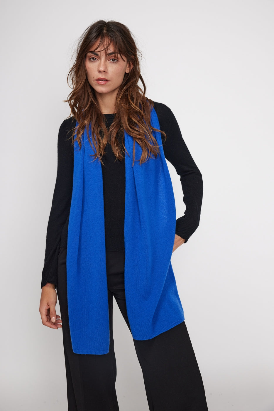 Echarpe Etole En Cachemire - Bleu Flashy