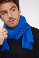 Stole Scarf - Flashy Blue - 100% Oeko-Tex Cashmere - Mixed