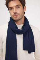 Stole Scarf - Navy Blue - 100% Oeko-Tex Cashmere - Mixed