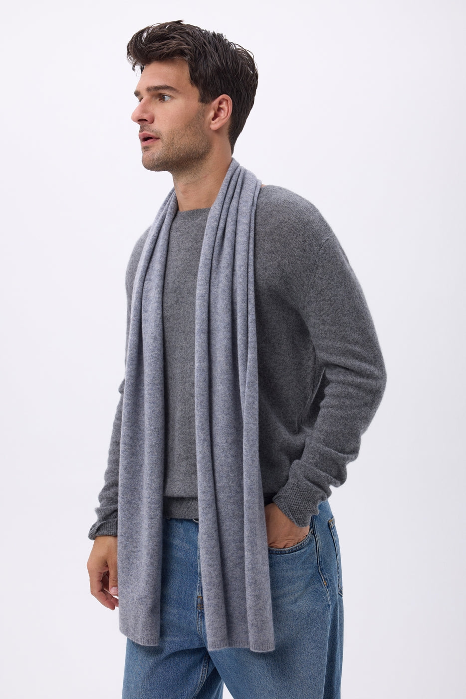 Echarpe Etole Unisexe Mh-001 - Gris Fonce - Mixte