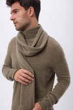 Unisex tørklæde sjal i kashmir - Khakigrøn - Unisex