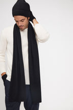 Cashmere Stole Scarf - Black