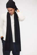 Stole Scarf - Black - 100% Oeko-Tex Cashmere - Mixed