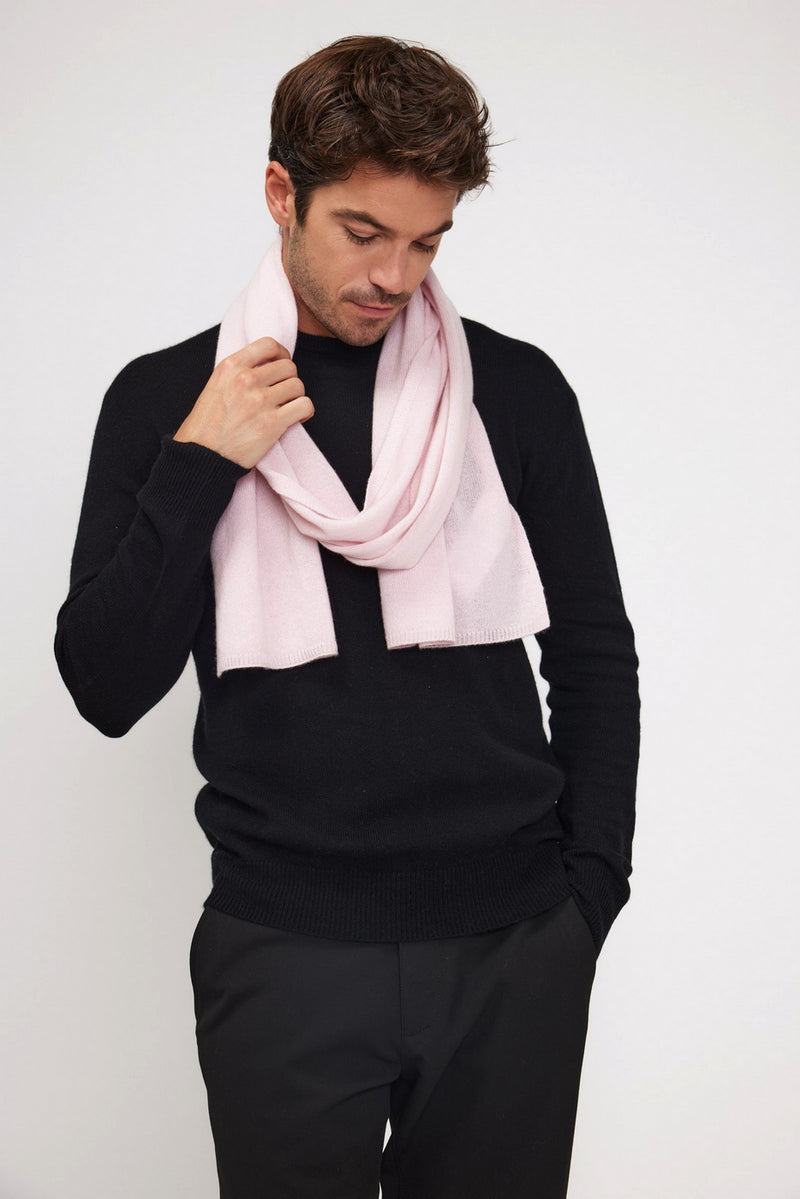 Echarpe Etole - Rose Perle - 100% Cachemire Oeko-Tex - Mixte