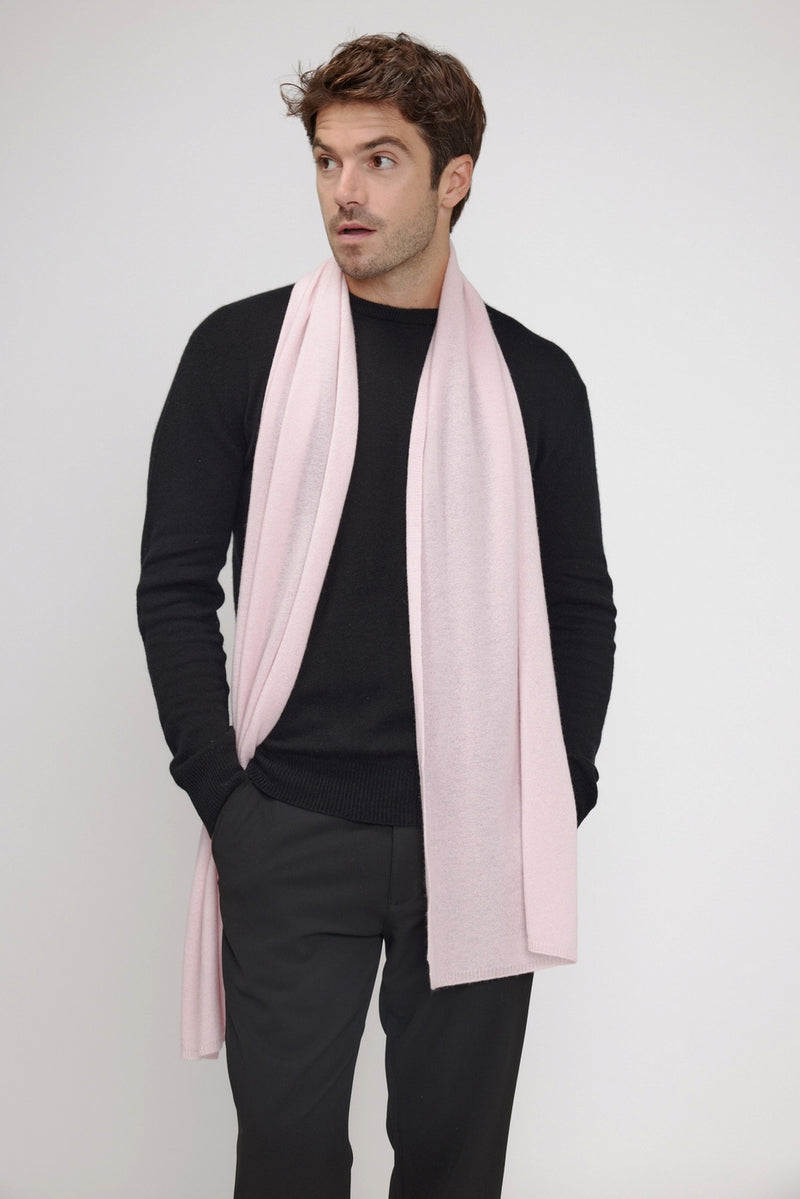 Echarpe Etole - Rose Perle - 100% Cachemire Oeko-Tex - Mixte