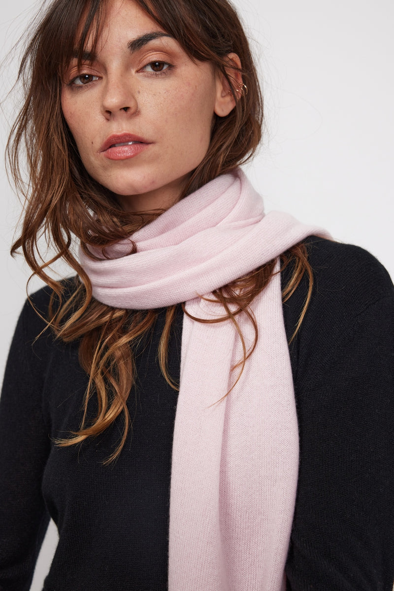 Scarf Stole - Pearl Pink - 100% Oeko-Tex Cashmere - Mixed