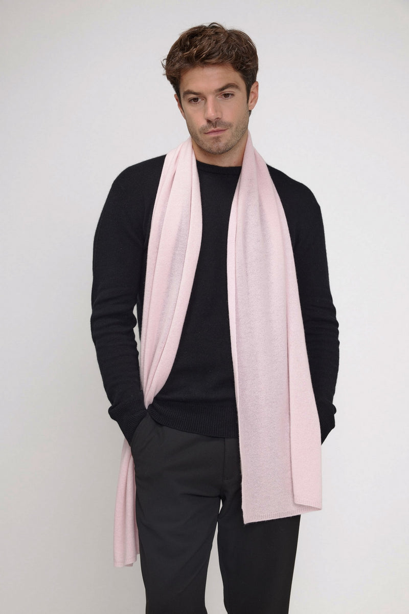 Scarf Stole - Pearl Pink - 100% Oeko-Tex Cashmere - Mixed