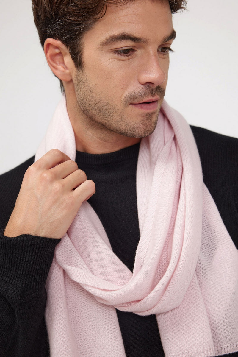 Scarf Stole - Pearl Pink - 100% Oeko-Tex Cashmere - Mixed