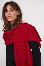 Cashmere Stole Scarf - Red
