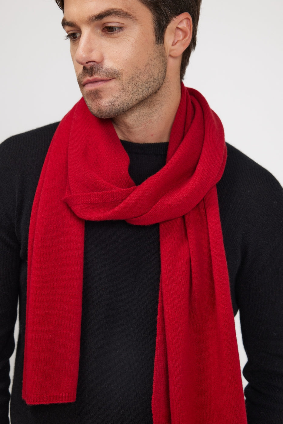 Cashmere Stole Scarf - Red